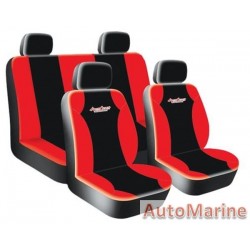 8 Piece West Coast - Red Seat Cover Set