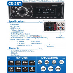 Car Radio and Media Player with Bluetooth