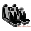 8 Piece DRAGON MASTER - Grey Seat Cover Set
