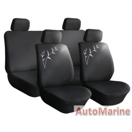 8 Piece X-TREND - Black Seat Cover Set