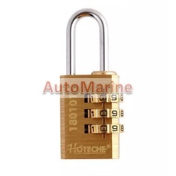 Brass Travel Lock - Number Lock Key