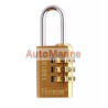 Brass Travel Lock - Number Lock Key