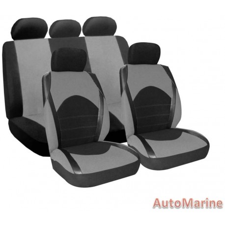 9 Piece Dino - Grey Seat Cover Set