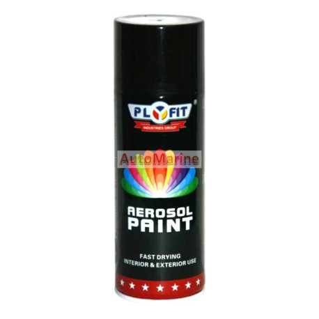 Plyfit Aerosol Spray Paint - Satin Black - 300ml