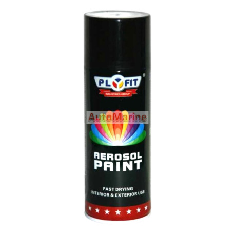 Plyfit Aerosol Spray Paint - Satin Black - 300ml