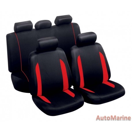 9 Piece Spa - Red Seat Cover Set