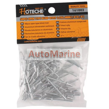 Pop Rivets - 3.2mm x 6.4mm (50 Pieces)