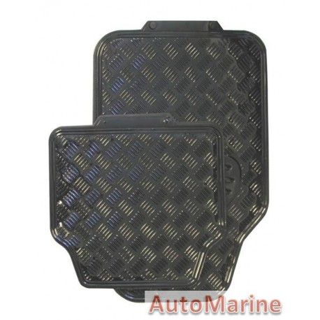 Heavy Duty Car Mat Set - Black