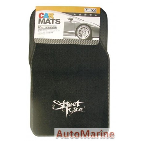 Car Carpet Set - 4 Piece - Street Race