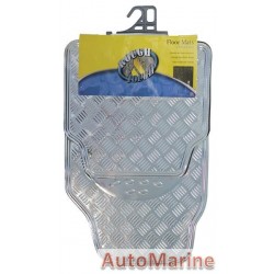 Heavy Duty Car Mat Set - Chrome