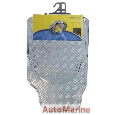 Heavy Duty Car Mat Set - Chrome