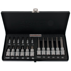 Torx Bit Socket Set - 1/4 and 1/2 Inch Drive - 18 Pieces - Hoteche