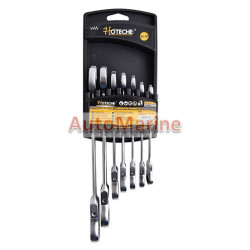 Hoteche Flexible Ring Ratchet Spanner Set - 7 Piece