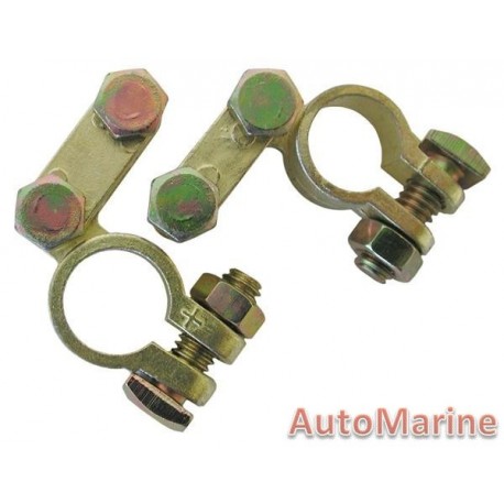 Battery Terminal Set - Brass Plated