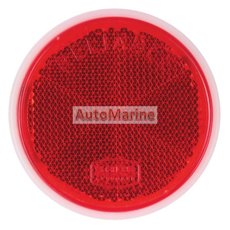 Round Red Reflector - 63mm
