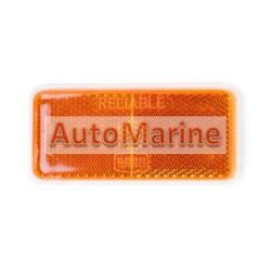 Rectangle Amber Reflector - 90mm x 40mm