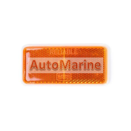 Rectangle Amber Reflector - 90mm x 40mm