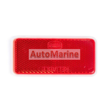 Rectangle Red Reflector - 90mm x 40mm