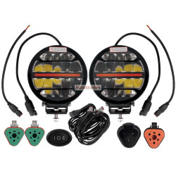 LED Spot Lamp with Amber DRL 90W - 10-30V - 9000 Lumens