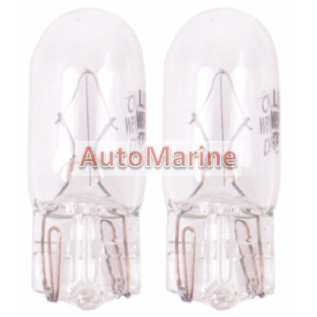 Wedge Type Globe 12 Volt - 5W 12V - W5W - 2 Pack