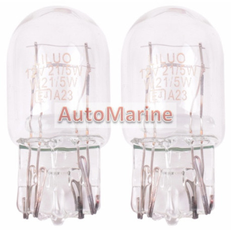 Wedge Type Globe 12 Volt - 5W 12V - W21/5W - 2 Pack