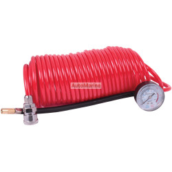 Extra Length Compressor Hose and Gauge with Accessories