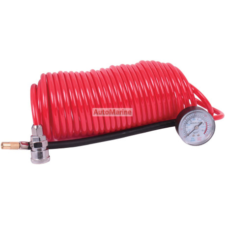 Compressor Hose and Gauge with Accessories