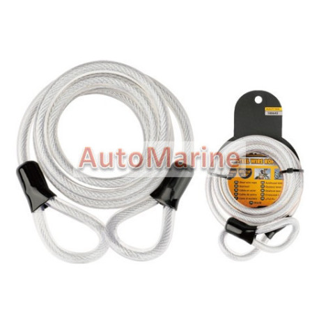 Steel Wire Rope - 8mm x 1.8m - Plastic Covered