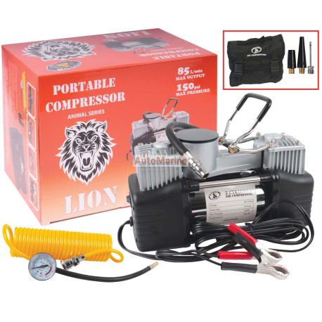 Heavy Duty Dual Action Air Compressor - 12 Volt