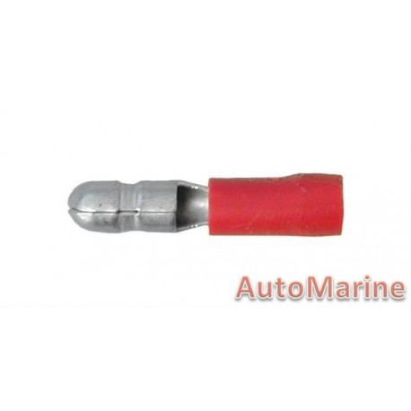 Red Male Bullet - Terminal - 100 Pieces