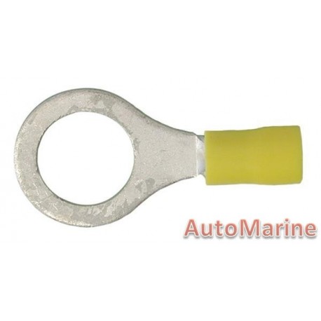 Yellow Ring Terminal - 12mm - 100 Pieces