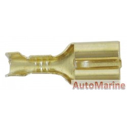 Brass Female Socket Terminal - 6.3mm - 10 Pieces