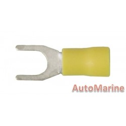 Yellow Fork Terminal - 6.4mm - 10 Pieces