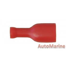 Red Insulated Female Terminal - 6.3mm - 10 Pieces