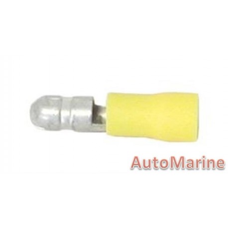 Yellow Male Bullet Terminal - 100 Pieces