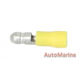 Yellow Male Bullet  Terminal - 10 Pieces