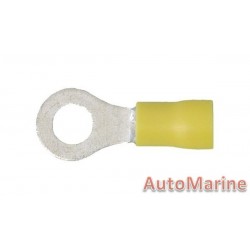 Yellow Ring Terminal - 6.4mm - 10 Pieces