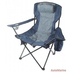 Camping Chair - Extra Heavy Duty - Blue  Grey