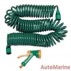 Coil Type Garden Hose with Fittings (15 Meter)