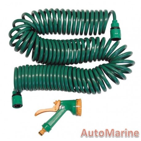 Coil Type Garden Hose with Fittings