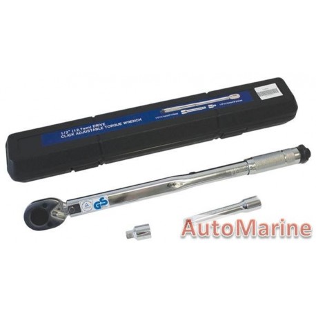 1/2" Drive Torque Wrench with Plastic Case