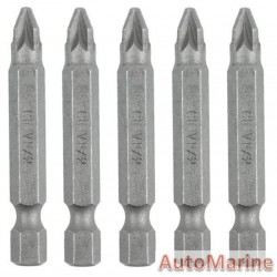 Screwdriver Bits 5 Piece Pozi No.2 Cr-V