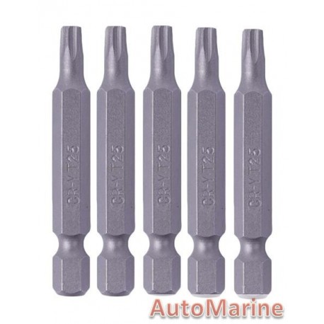 Screwdriver Bits 5 Piece Torx T25 Cr-V