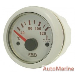 Water Temperature Gauge - 52mm - White