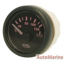 Water Temperature Gauge - 52mm - Black