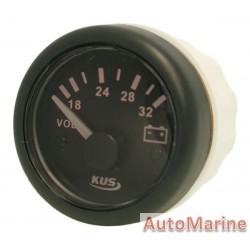 Volt Gauge - 24V - 52mm - Black