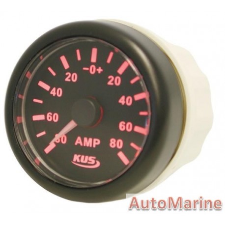 Amp Meter with Amp Sensor - 52mm Black