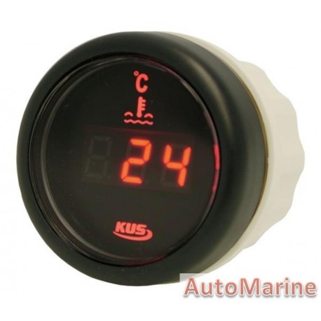 Digital Water Temperature Gauge - 52mm - Black