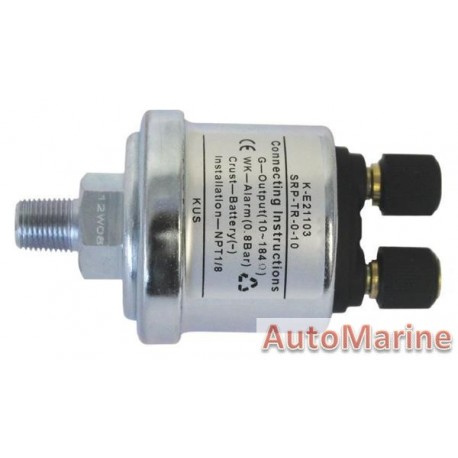 Oil Pressure Sensor with Alarm - 10 Bar