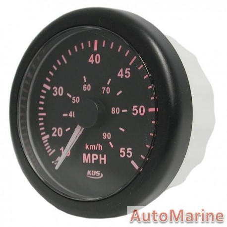 Speedometer 55mph / 90kmh - 85mm - Black
